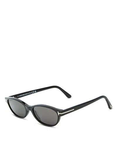 Tom Ford Eyewear Oval Frame Sunglasses In Black