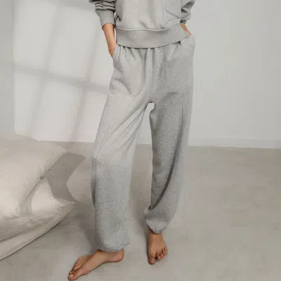 Lunya Silksweats Midweight Reversible Seamed Jogger In Gray