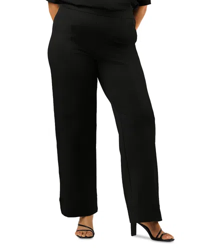 Estelle Plus Jolene Straight Pants In Black