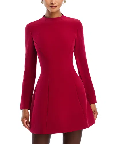 Bardot Delphi Long Sleeve Mini Dress In Red