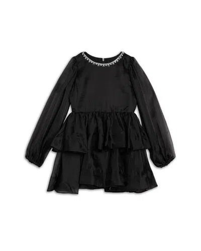 Bardot Girls' Wednesday Organza Trim Dress - Little Kid, Big Kid In Black