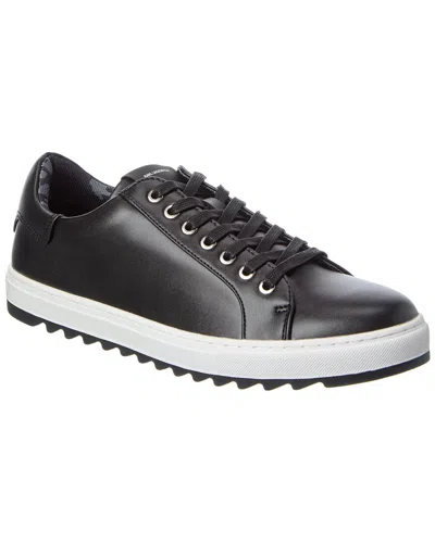 Karl Lagerfeld Leather Sneaker In Black