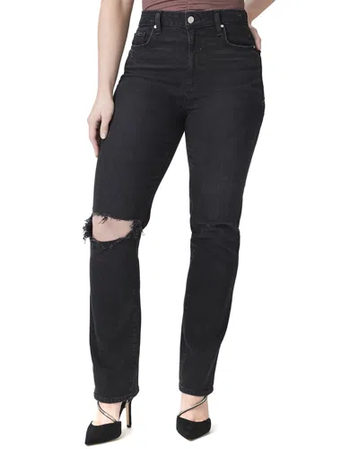 Paige Knockout Onyx Cloud Destructed Jean In Black