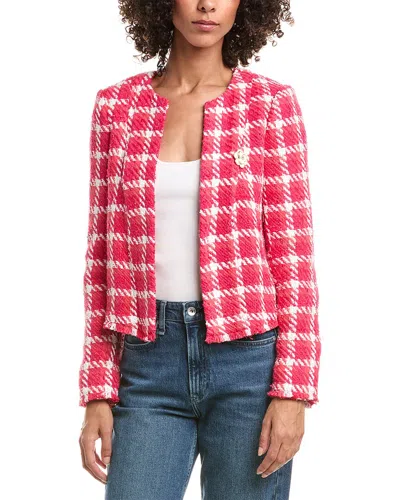 Karl Lagerfeld Tweed Jacket In Pink