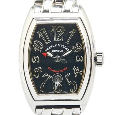Pre-owned Franck Muller Conquistador Stainless Steel Wristwatch () In Black