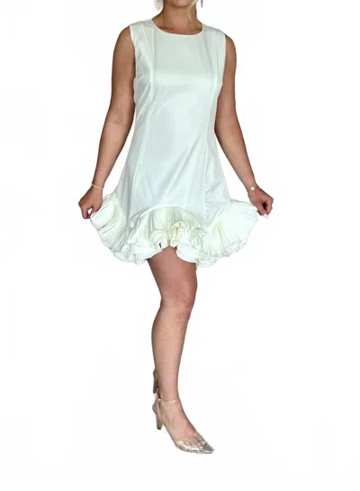 Ina Fashion Belle Of The Ball Ruffle Hem Dress In White In White