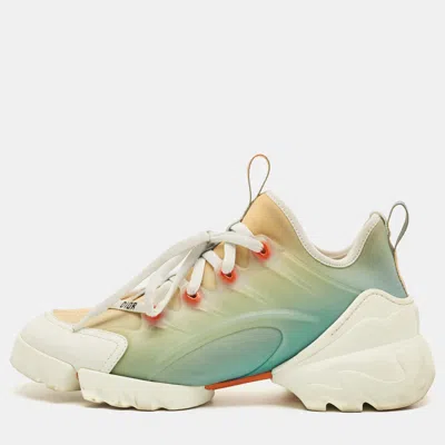 Pre-owned Dior Multicolor Pvc And Fabric D-connect Lace Up Sneakers Size 37