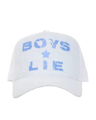 Boys Lie Men's I'm The Captain Trucker Hat In White In White
