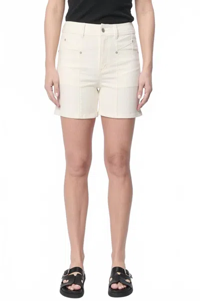 Dear John Denim Julian Flat Front Twill Shorts In Wheat In White