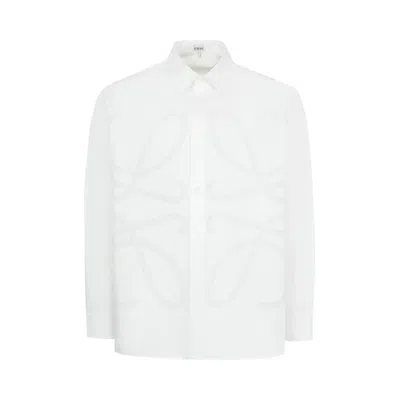 Pre-owned Loewe Anagram Shirt 'white' | Men's Size 42