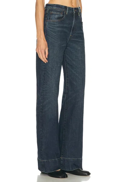 R13 Logo-patch Jeans In Blue