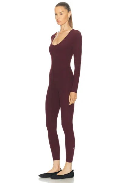 Splits59 Chloe Air Weight Jumpsuit In Burgundy