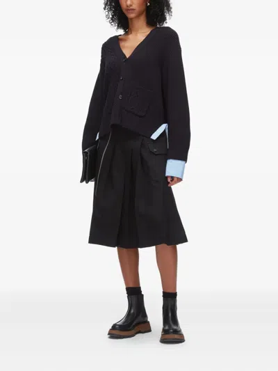 3.1 Phillip Lim Long-sleeve Cable-knit Cardigan In Black