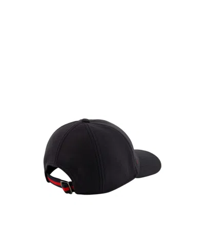 Gucci Wool Baseball Cap Featuring A Curved Brim In Black