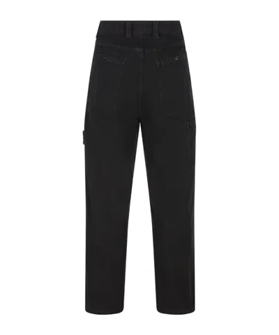 Stone Island Cotton Regular Fit Pants In Black