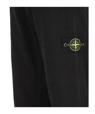 Stone Island Cotton Regular Fit Pants In Black