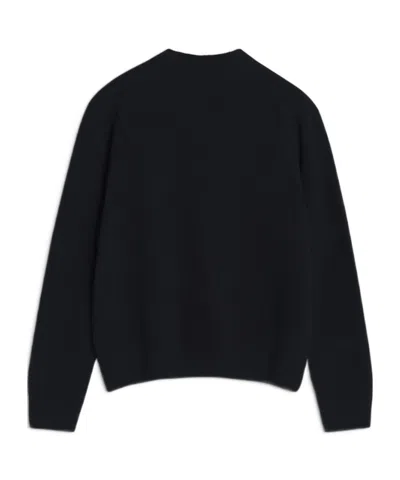 Maison Kitsuné Classic V-neck Cardigan With Button-down Front And Embroidered Logo In Black