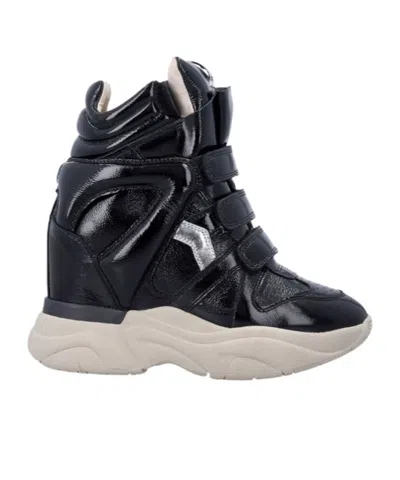 Isabel Marant High-top Sneakers With Glossy Chunky Sole In Multi