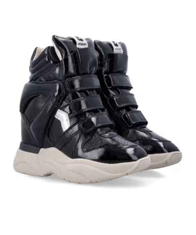 Isabel Marant High-top Sneakers With Glossy Chunky Sole In Multi