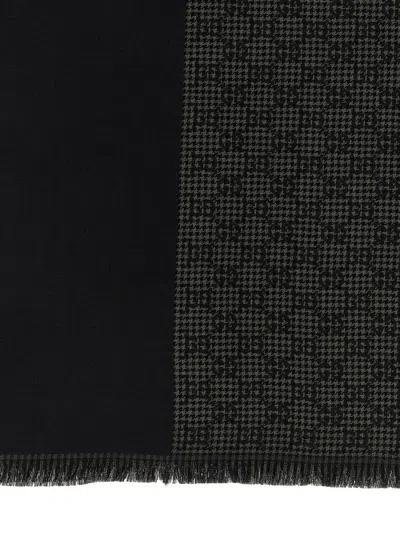 Gucci Wool Silk Scarf Scarves And Foulards Multicolor In Gray