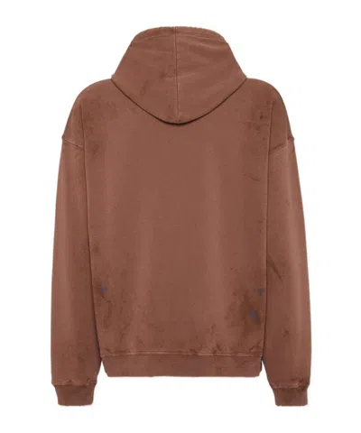 Dsquared2 Dirty Dyed Loose-fit Hoodie In Brown