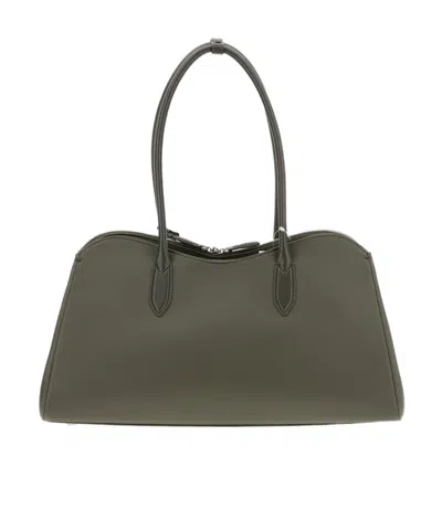 Stella Mccartney Ryder Large Tote Bag In Embossed Grainy Eco Mat In Green
