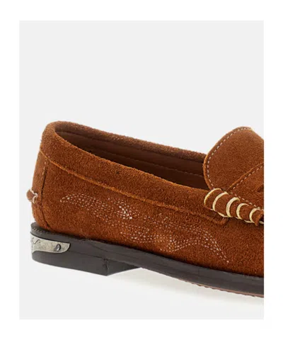 Sebago Decorative-stitching Loafers In Brown