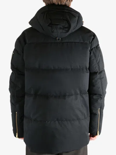 Moose Knuckles Gold 3q Zipped Jacket In Black