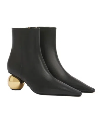 Marni Stylish Ankle Boots With Unique Heel Design In Black