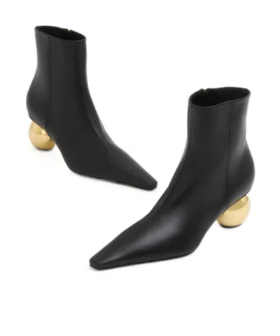 Marni Stylish Ankle Boots With Unique Heel Design In Black