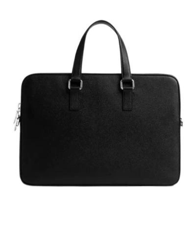 Coach Caden Top Handle Leather Briefcase In Black