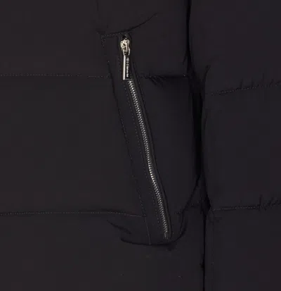 Moorer Padded Hooded Jacket Chest Pockets In Black
