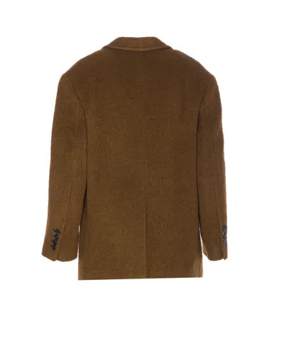 Dunst Brown Jacket With Frontal Buttons Closure In Brown