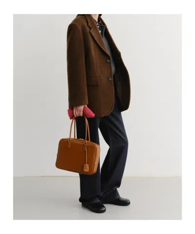 Dunst Brown Jacket With Frontal Buttons Closure In Brown