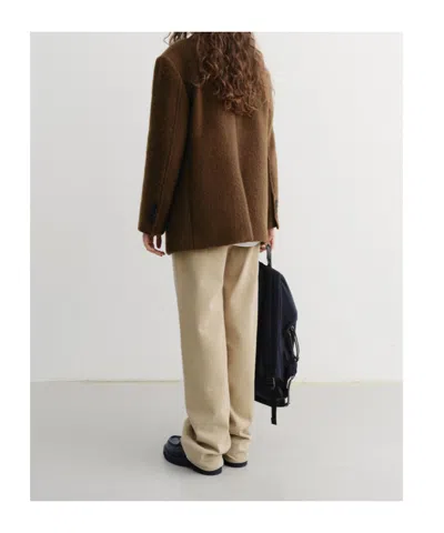 Dunst Brown Jacket With Frontal Buttons Closure In Brown