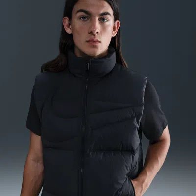 Nike Therma Flex Club Water Repellent Down Puffer Vest In Black