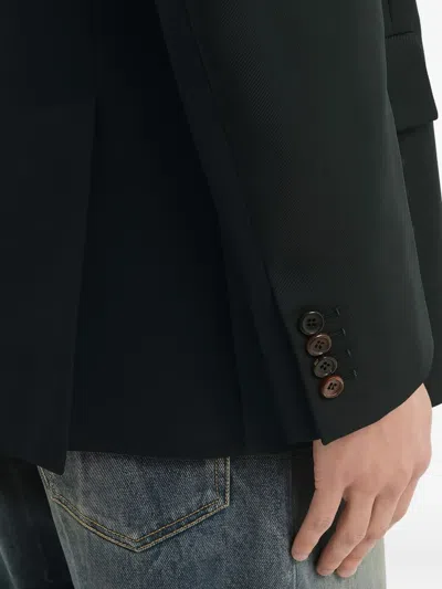 1989 Studio Double Breasted Blazer Featuring Button Detailing In Black