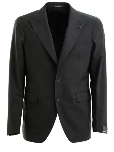 Tagliatore Button Single-breasted Jacket In Black