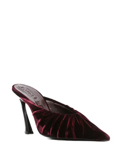 褶饰高跟穆勒鞋（9.5厘米）