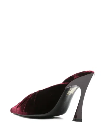 褶饰高跟穆勒鞋（9.5厘米）