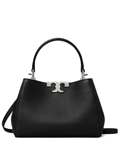 Tory Burch Eleanor Mini Leather Handbag In Black