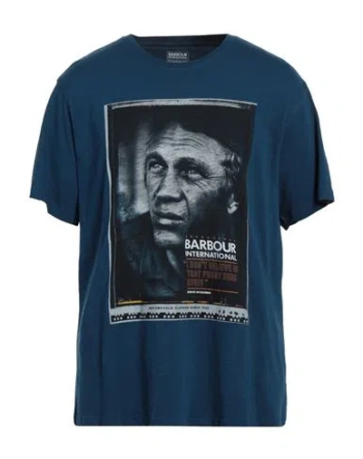 Barbour Man T-shirt Blue Size S Cotton In Blue