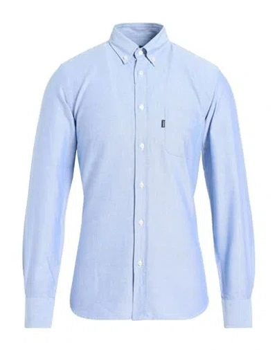 Barbour Man Shirt Light Blue Size S Cotton In Blue