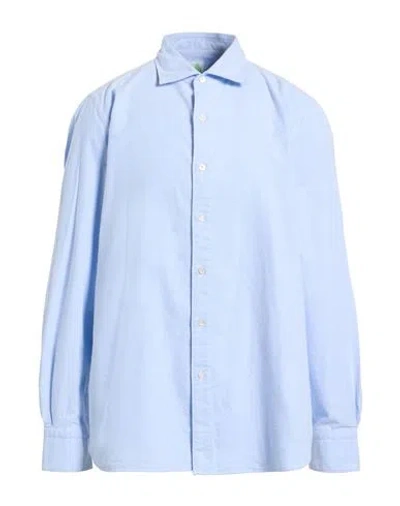 Finamore 1925 Man Shirt Sky Blue Size Xxl Cotton In Blue