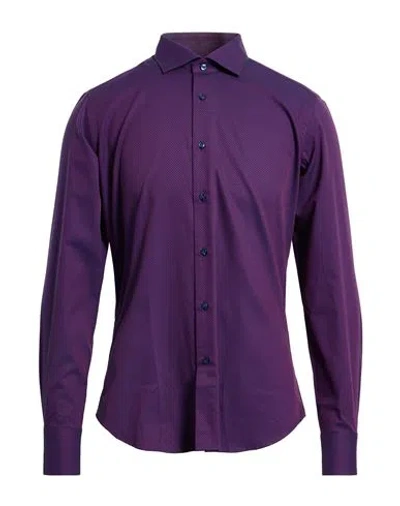 Brancaccio Man Shirt Blue Size 15 ¾ Cotton In Blue