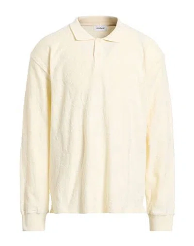 Soulland Man Polo Shirt Ivory Size Xl Organic Cotton In Neutral