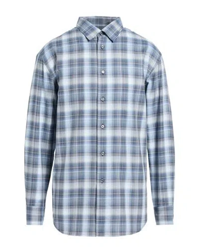 Brioni Man Shirt Midnight Blue Size 38 Cotton In Blue