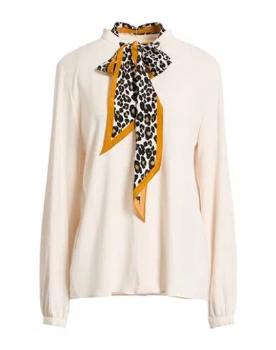 Marc Cain Woman Shirt Beige Size 5 Triacetate, Polyester In Neutral