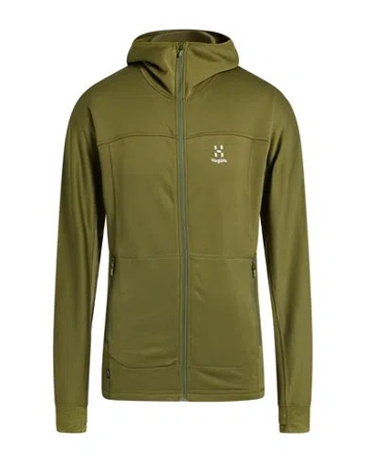 Haglöfs Man Sweatshirt Military Green Size Xl Recycled Polyester, Lycra In Green