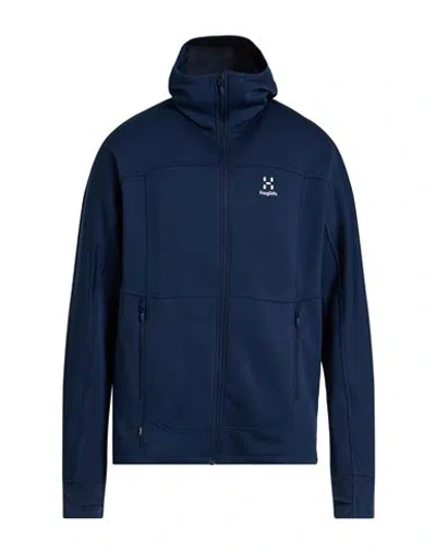 Haglöfs Man Sweatshirt Navy Size Xl Recycled Polyester, Lycra In Blue